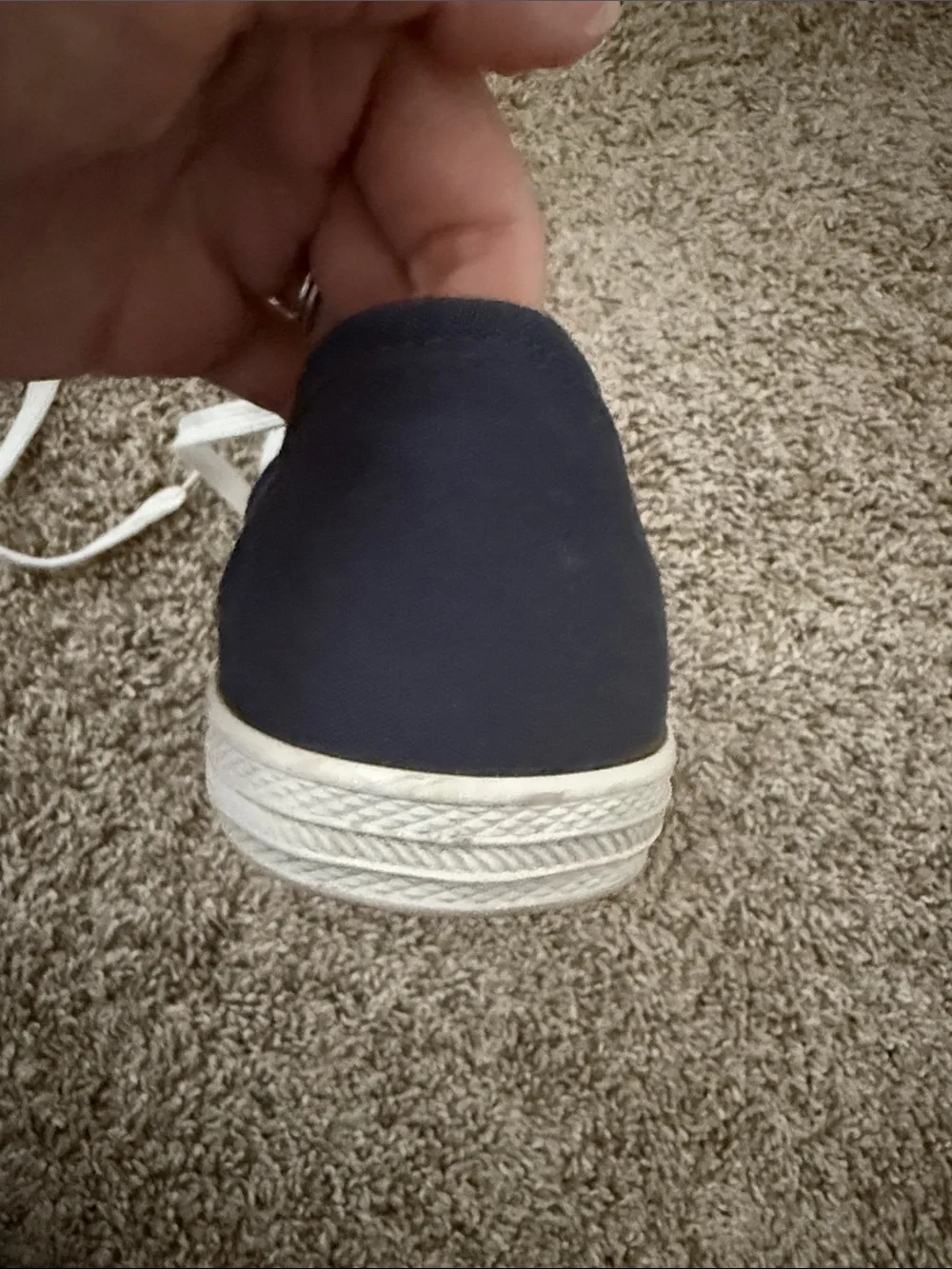 Mossimo Supply Co. Navy Canvas Low-Top Sneakers with White Laces